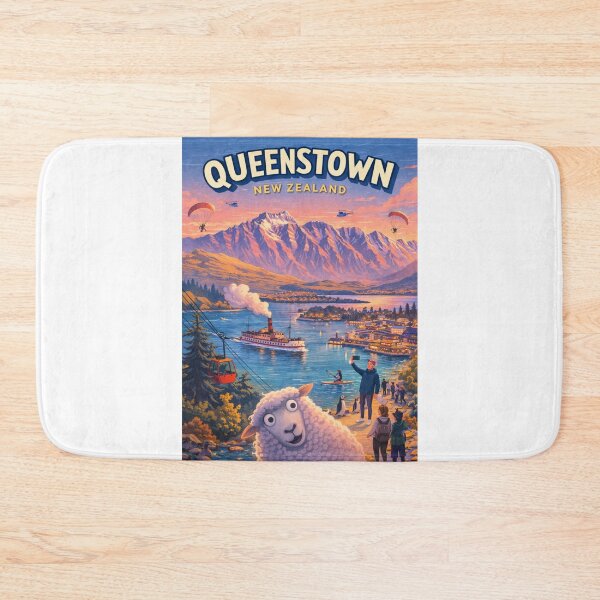 Item preview, Queenstown New Zealand Alpine Lake and Remarkables Panorama designed and sold by Aryabek.