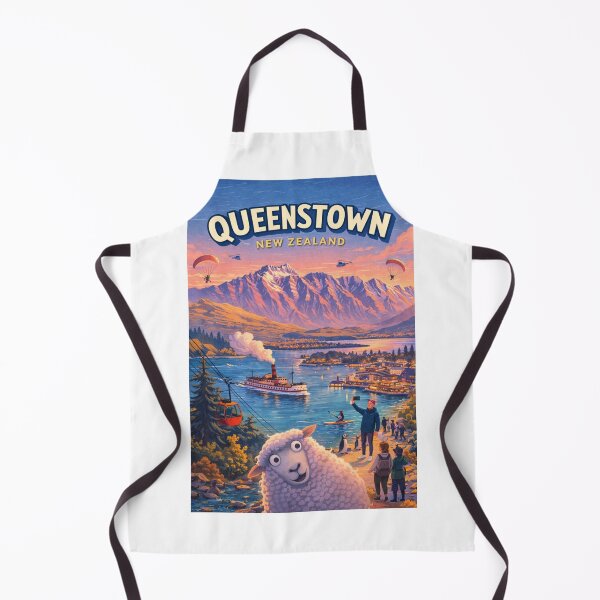 Item preview, Queenstown New Zealand Alpine Lake and Remarkables Panorama designed and sold by Aryabek.