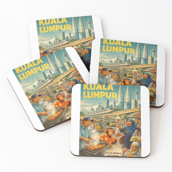 Item preview, Kuala Lumpur Malaysia Petronas Towers and Street Food Market Scene designed and sold by Aryabek.
