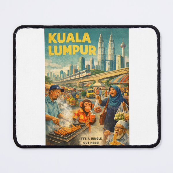 Item preview, Kuala Lumpur Malaysia Petronas Towers and Street Food Market Scene designed and sold by Aryabek.