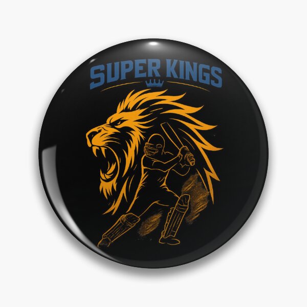 Item preview, New Super Kings Cricket Fan Art - Roaring Lion designed and sold by Crick-Art.