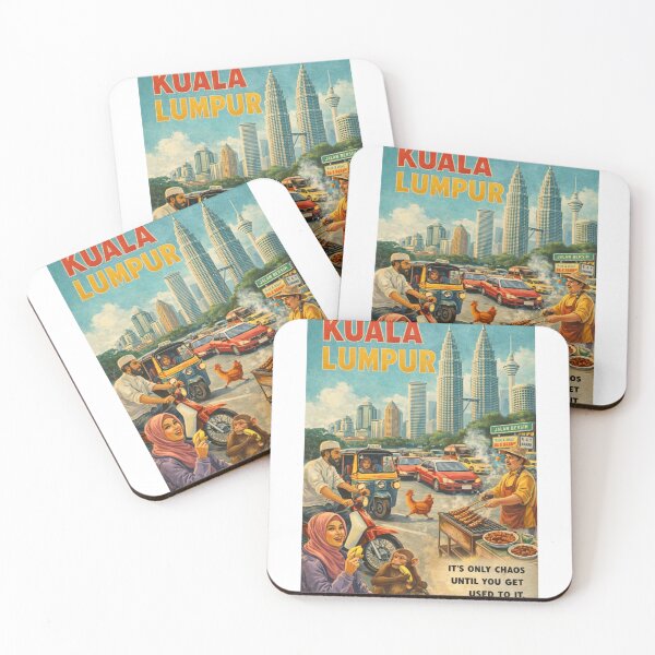 Item preview, Kuala Lumpur Petronas Towers Jalan Bersih Street Food Skyline designed and sold by Aryabek.
