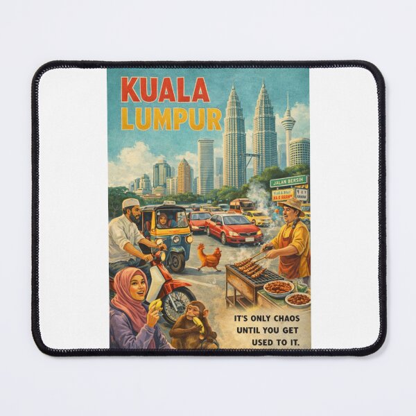 Item preview, Kuala Lumpur Petronas Towers Jalan Bersih Street Food Skyline designed and sold by Aryabek.