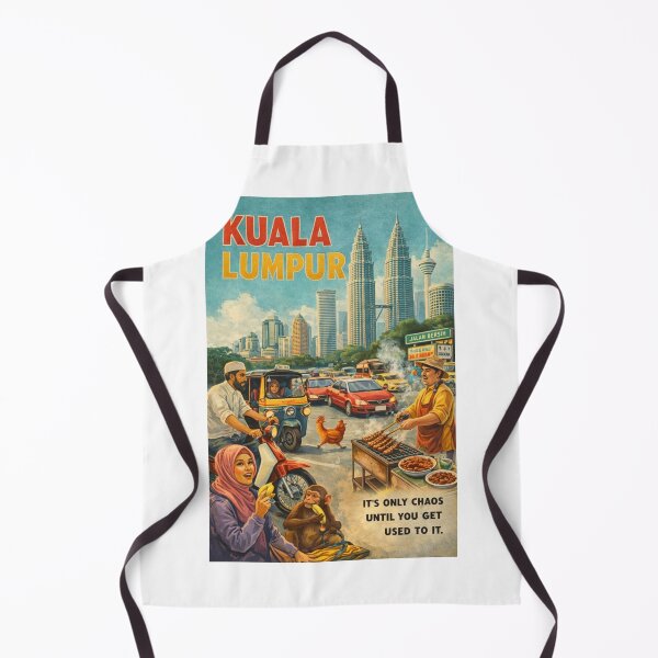 Item preview, Kuala Lumpur Petronas Towers Jalan Bersih Street Food Skyline designed and sold by Aryabek.