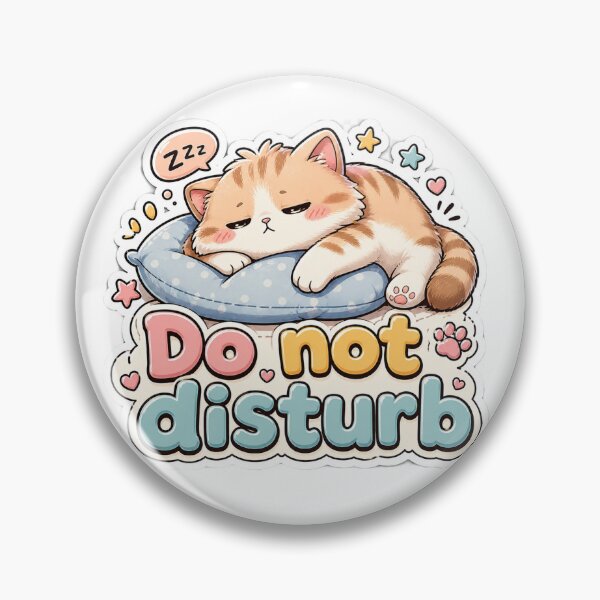 Item preview, Do Not Disturb | Cute Sleepy Cat Sticker designed and sold by stickyverselab.