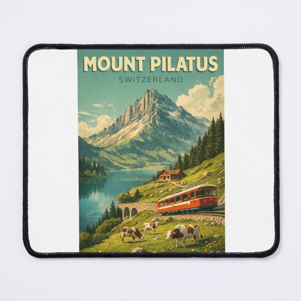 Item preview, Mount Pilatus Switzerland Alpine Railway and Lake Panorama designed and sold by Aryabek.