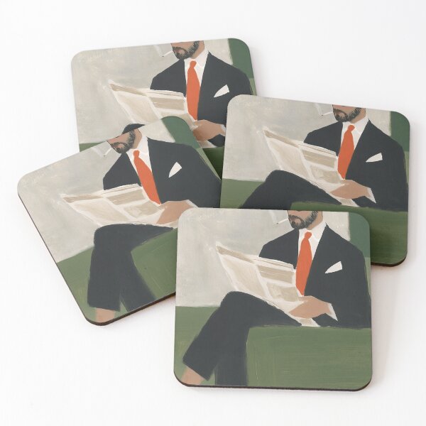 Item preview, Newspaper Gentleman Retro Mid-Century Print designed and sold by Maisonsucces.