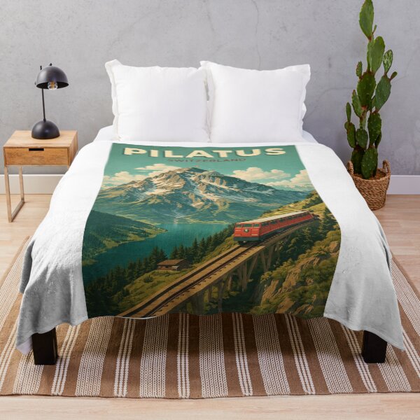 Item preview, Pilatus Switzerland Mountain Railway Above Lake Lucerne designed and sold by Aryabek.