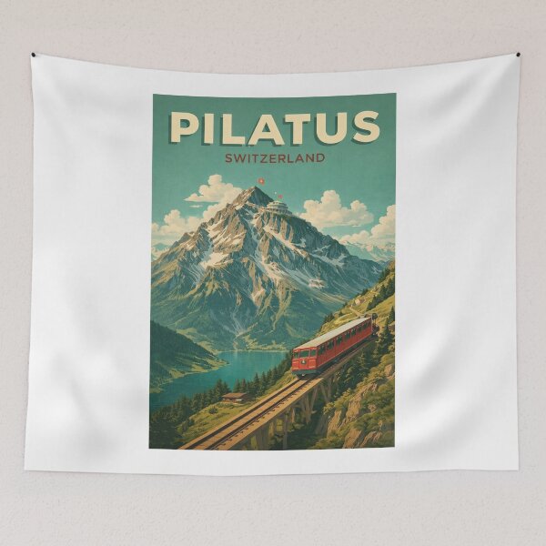 Item preview, Pilatus Switzerland Mountain Railway Above Lake Lucerne designed and sold by Aryabek.