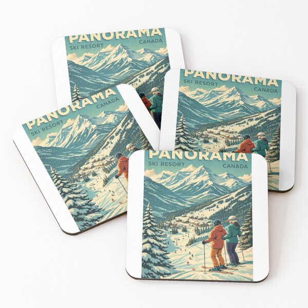 Item preview, Panorama Ski Resort British Columbia Canadian Rockies Winter Scene designed and sold by Aryabek.