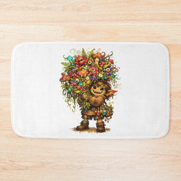 Item preview, Tiny Goblin Florist | Chaotic Cottagecore Fantasy Bouquet of Dangerous Magic Plants designed and sold by MarekoraStudio.