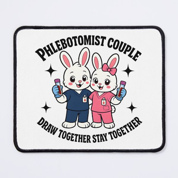 Item preview, Cute Bunny Phlebotomist Couple Funny Medical Love Gift for National Phlebotomy Week Valentine Holiday designed and sold by ClinicalHubs.