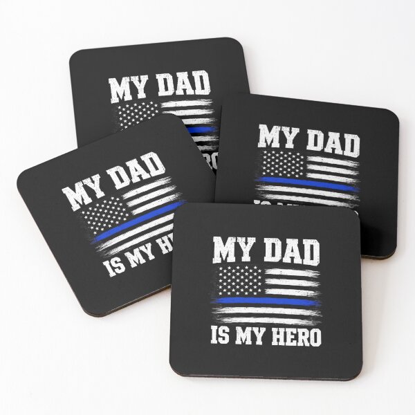 Item preview, My Dad Is My Hero Thin Blue Line Police Officer Dad Law Enforcement Family designed and sold by FormalDehyena.