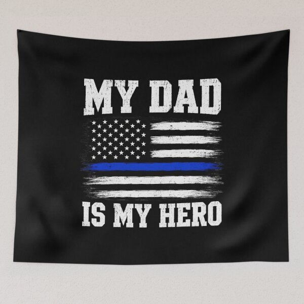 Item preview, My Dad Is My Hero Thin Blue Line Police Officer Dad Law Enforcement Family designed and sold by FormalDehyena.