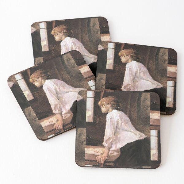 Item preview, La Blanchisseuse by Henri de Toulouse-Lautrec | Intimate Post-Impressionist Portrait Art Print designed and sold by artofuniverse.