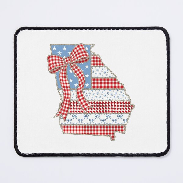 Item preview, Cute Patriotic Georgia Map with Red Gingham Bow designed and sold by Paper Drip.