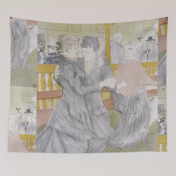 Item preview, La Dance au Moulin Rouge by Henri de Toulouse-Lautrec | Belle Époque Cabaret Poster Print designed and sold by artofuniverse.