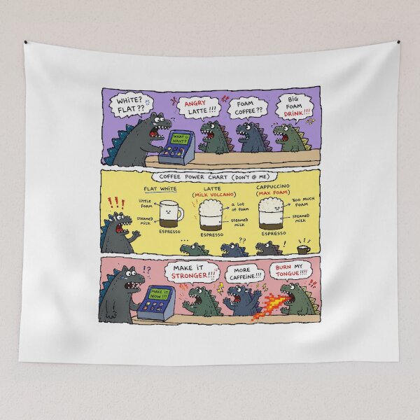 Item preview, Angry Latte Monster Meme Retro Coffee Comic designed and sold by NatureStyle555.