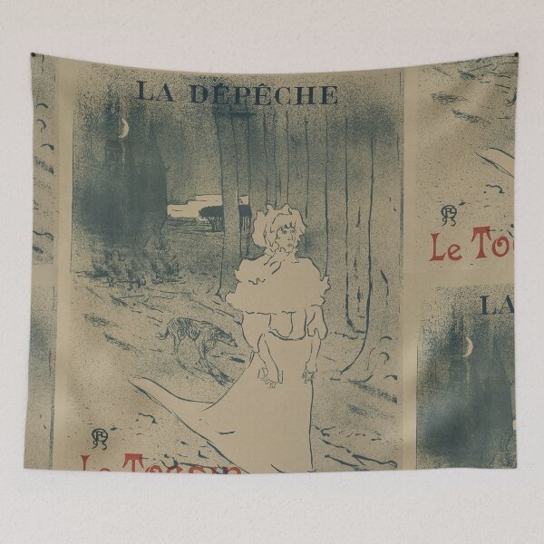 Item preview, La Dépêche Le Tocsin by Henri de Toulouse-Lautrec | Moody Art Nouveau Vintage Poster Print designed and sold by artofuniverse.