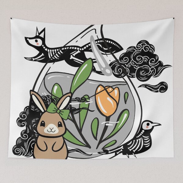 Item preview, Bunny with Green Bow and Mystic Vial designed and sold by Kanniax.