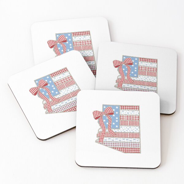 Item preview, Cute Patriotic Arizona Map with Red Gingham Bow designed and sold by Paper Drip.