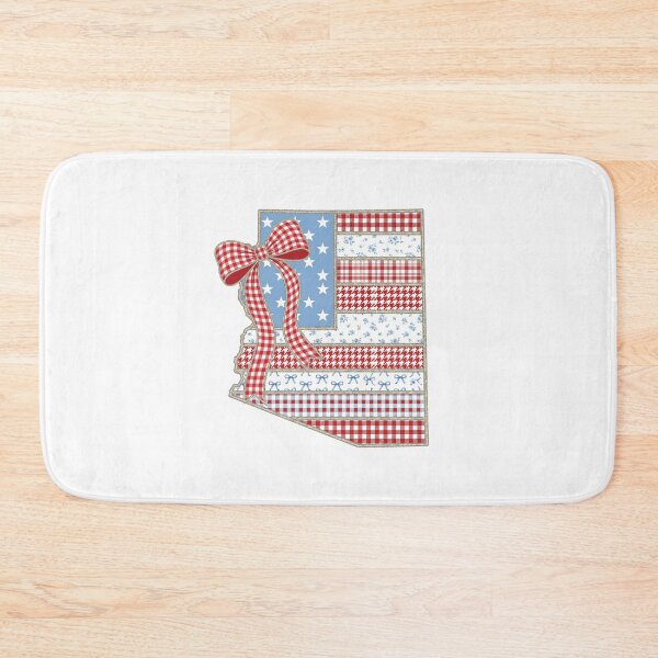 Item preview, Cute Patriotic Arizona Map with Red Gingham Bow designed and sold by Paper Drip.