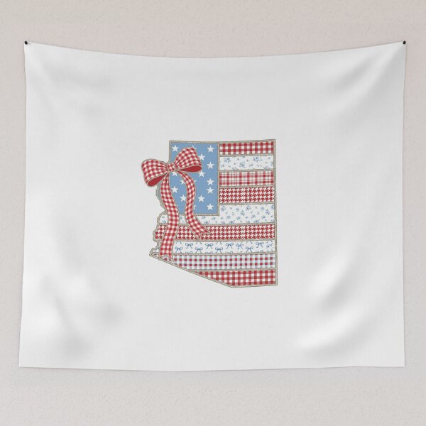 Item preview, Cute Patriotic Arizona Map with Red Gingham Bow designed and sold by Paper Drip.