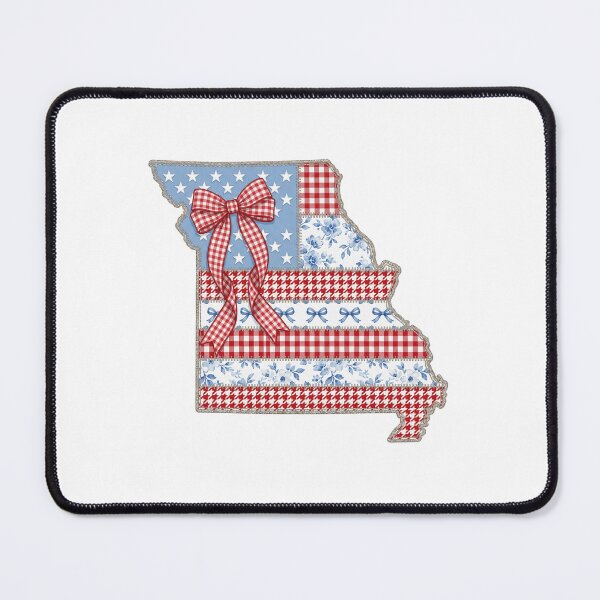 Item preview, Cute Patriotic Missouri  Map with Red Gingham Bow designed and sold by Paper Drip.