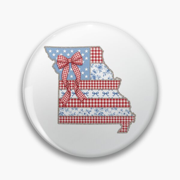 Item preview, Cute Patriotic Missouri  Map with Red Gingham Bow designed and sold by Paper Drip.