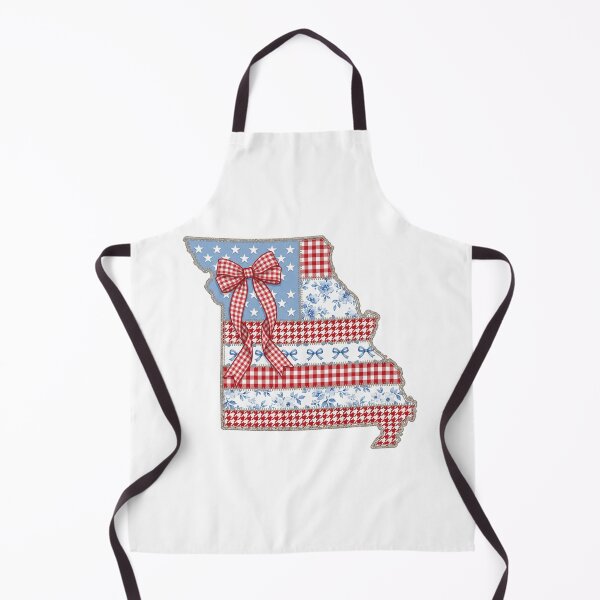 Item preview, Cute Patriotic Missouri Map with Red Gingham Bow designed and sold by Paper Drip.