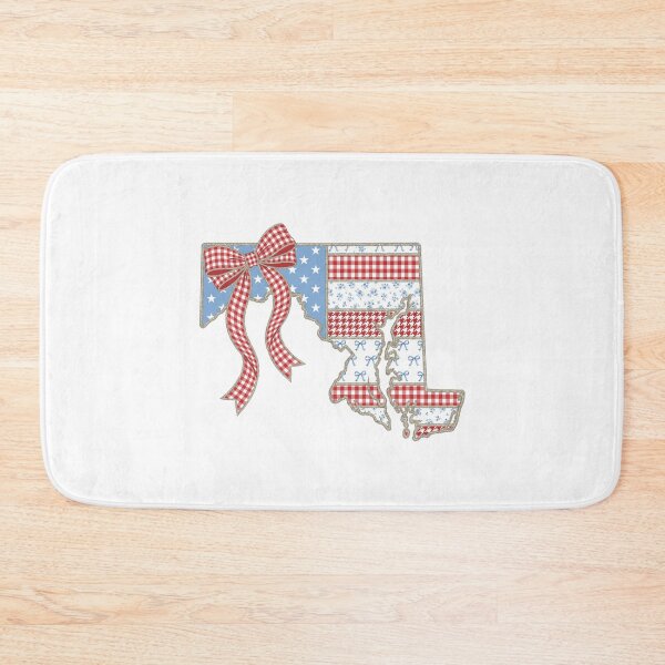 Item preview,  Cute Patriotic Maryland Map with Red Gingham Bow designed and sold by Paper Drip.