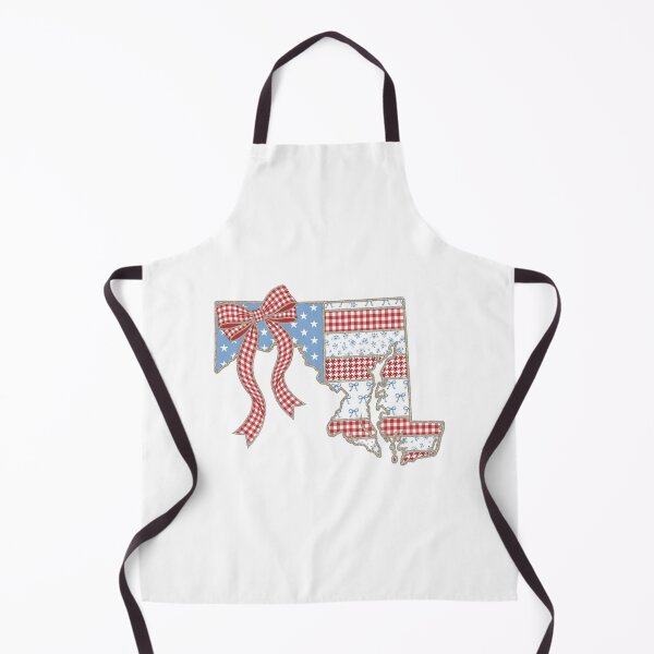 Item preview, Cute Patriotic Maryland Map with Red Gingham Bow designed and sold by Paper Drip.