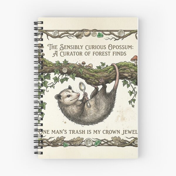 Item preview, The Sensibly Curious Opossum: A Curator of Forest Finds designed and sold by artblooming03.