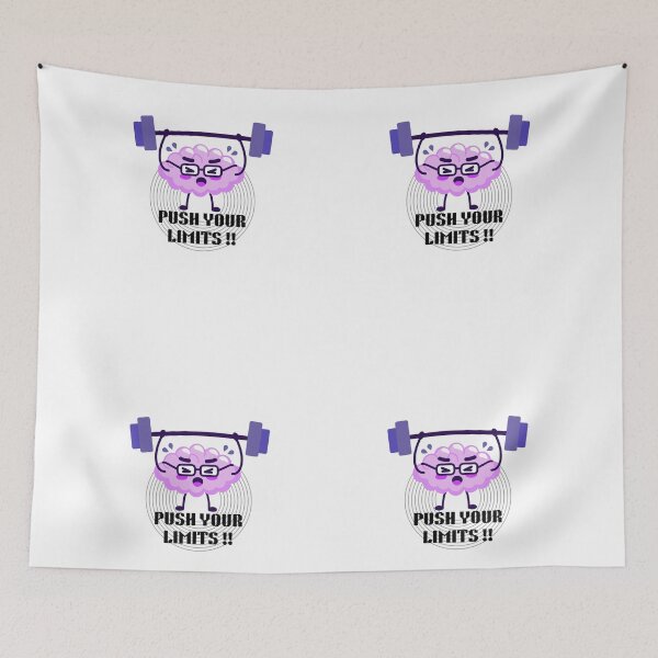 Item preview, Push Your Limits Brain Gym Design, Funny Motivational Workout Art designed and sold by Palette-Vibes.