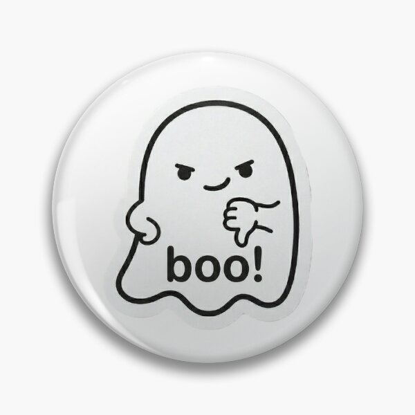 Item preview, Grumpy Boo Ghost Die-Cut Sticker designed and sold by stickyverselab.