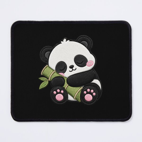 Item preview, Cute Kawaii Sleeping Baby Panda Embroidery Patch | Chibi Panda Satin Stitch Design designed and sold by ColorSplash123.