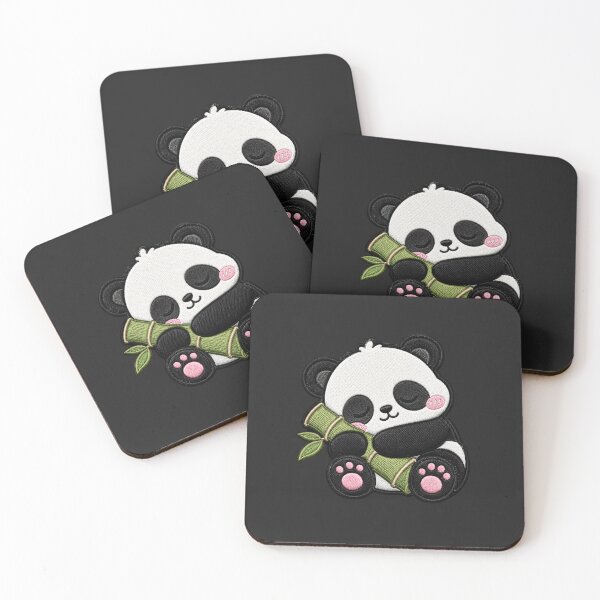 Item preview, Cute Kawaii Sleeping Baby Panda Embroidery Patch | Chibi Panda Satin Stitch Design designed and sold by ColorSplash123.