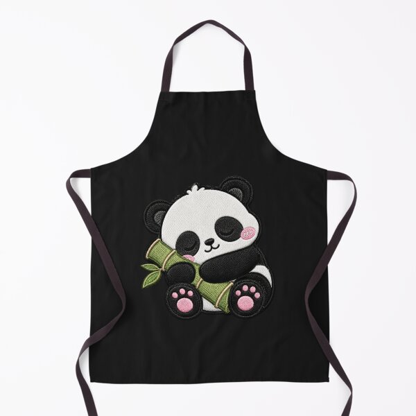 Item preview, Cute Kawaii Sleeping Baby Panda Embroidery Patch | Chibi Panda Satin Stitch Design designed and sold by ColorSplash123.