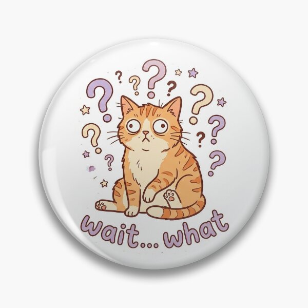 Item preview, Confused Orange Cat Sticker - Wait What Meme Art designed and sold by stickyverselab.