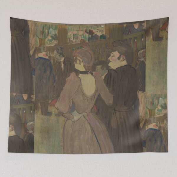 Item preview, La Goulue and Her Sister by Henri de Toulouse-Lautrec | Vintage Paris Cabaret Art Print designed and sold by artofuniverse.
