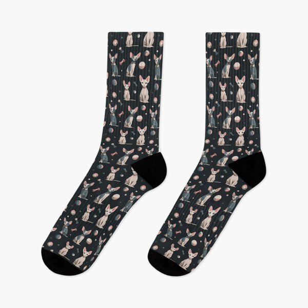 Item preview, Silly Sphynxes | Sphynx Cat Seamless Pattern designed and sold by sundayclay.