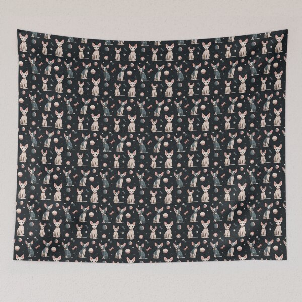 Item preview, Silly Sphynxes | Sphynx Cat Seamless Pattern designed and sold by sundayclay.