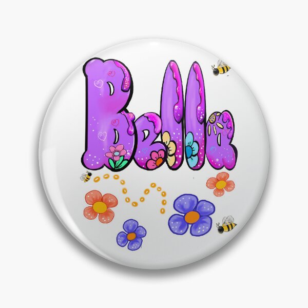 Item preview, Bella The Top 10 best personalized gifts Isabel Isabella Izabel purple floral honey bees personalised Graffiti name Bella designed and sold by Artonmytee.