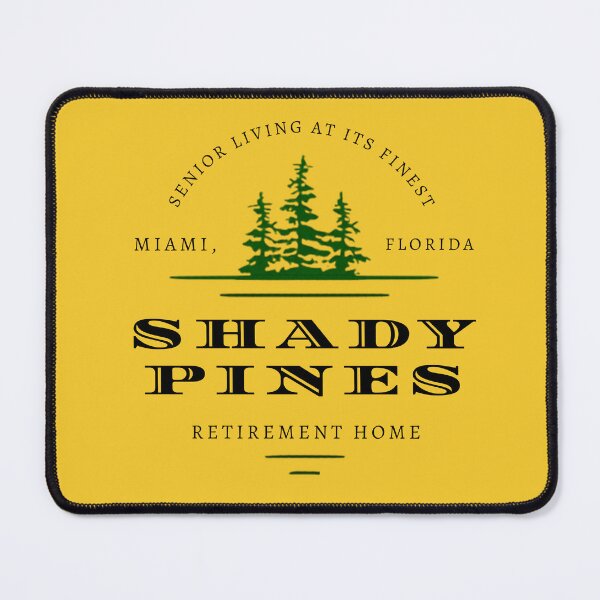 Item preview, Shady Pines retirement home logo — Miami, Florida senior living designed and sold by Rue Market.