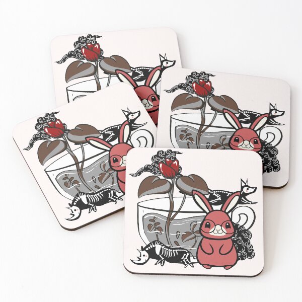 Item preview, Dark Red Bunny and Mystical Tea Cup designed and sold by Kanniax.