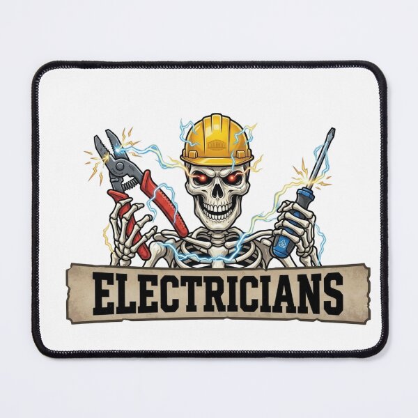 Item preview, Electricians electrocuted skeleton  designed and sold by unionpride.