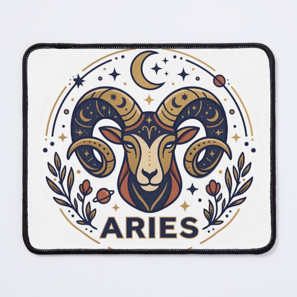 Item preview, Vintage Aries Zodiac Sign Mystical Aesthetic Art designed and sold by Wittylayer.