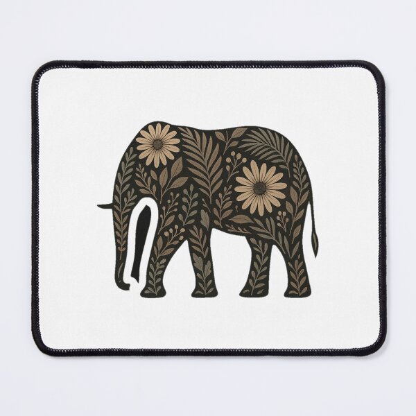 Item preview, Ancient art elephant, plant, flower designed and sold by strongSpiritEd.