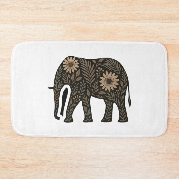 Item preview, Ancient art elephant, plant, flower designed and sold by strongSpiritEd.