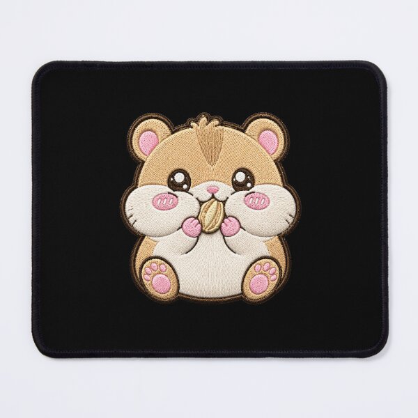 Item preview, Cute Kawaii Baby Hamster Embroidery Patch | Chibi Hamster Satin Stitch Design designed and sold by ColorSplash123.